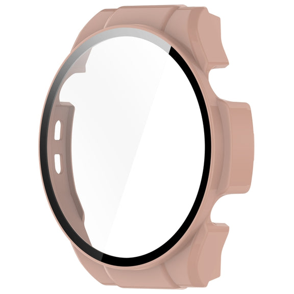For Xiaomi Haylou Watch R8 PC + Tempered Film Integrated Watch Protective Case(Pink)