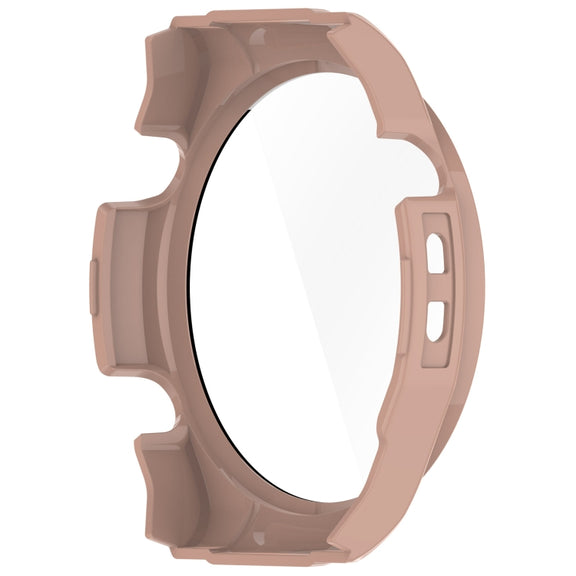 For Xiaomi Haylou Watch R8 PC + Tempered Film Integrated Watch Protective Case(Pink)