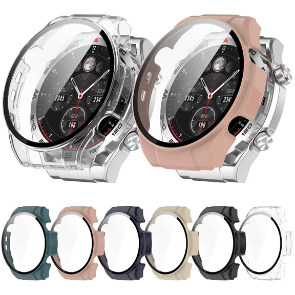 For Xiaomi Haylou Watch R8 PC + Tempered Film Integrated Watch Protective Case(Black)