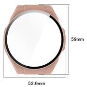 For Xiaomi Haylou Watch R8 PC + Tempered Film Integrated Watch Protective Case(Black)