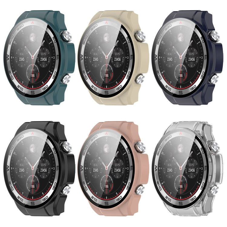 For Xiaomi Haylou Watch R8 PC + Tempered Film Integrated Watch Protective Case(Ivory White)