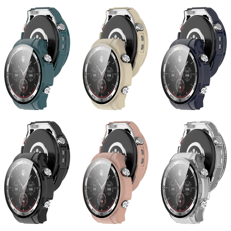 For Xiaomi Haylou Watch R8 PC + Tempered Film Integrated Watch Protective Case(Black)