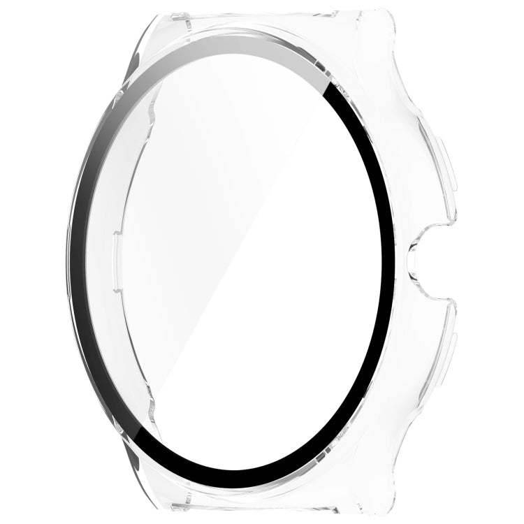 For Xiaomi Haylou Solar Lite R001 PC + Tempered Film Integrated Watch Protective Case(Transparent White)