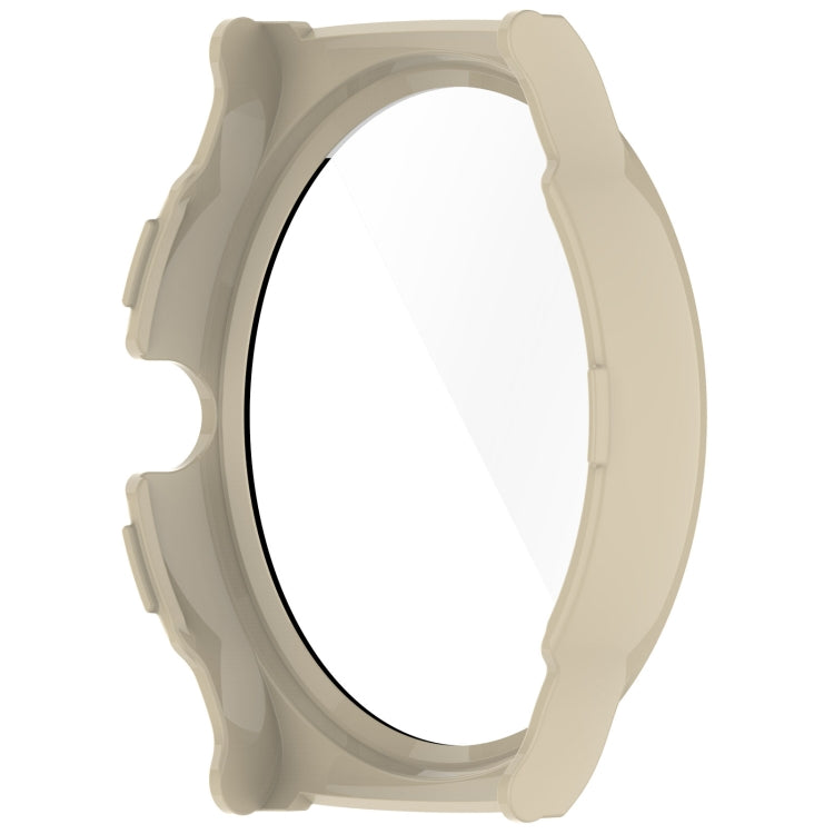 For Xiaomi Haylou Solar Lite R001 PC + Tempered Film Integrated Watch Protective Case(Ivory White)