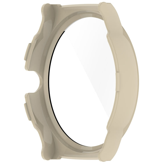 For Xiaomi Haylou Solar Lite R001 PC + Tempered Film Integrated Watch Protective Case(Ivory White)