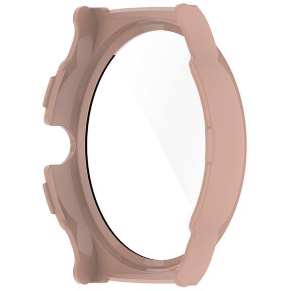 For Xiaomi Haylou Solar Lite R001 PC + Tempered Film Integrated Watch Protective Case(Pink)