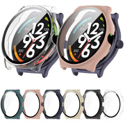 For Xiaomi Haylou Solar Lite R001 PC + Tempered Film Integrated Watch Protective Case(Ink Blue)