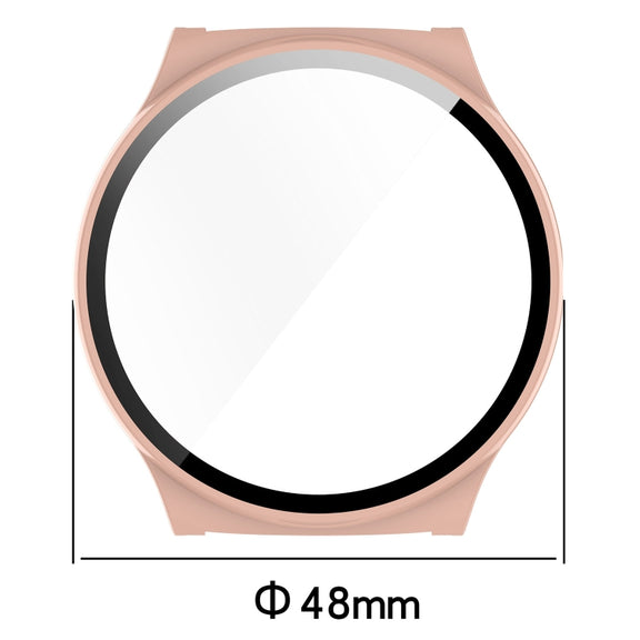 For Xiaomi Haylou Solar Lite R001 PC + Tempered Film Integrated Watch Protective Case(Black)