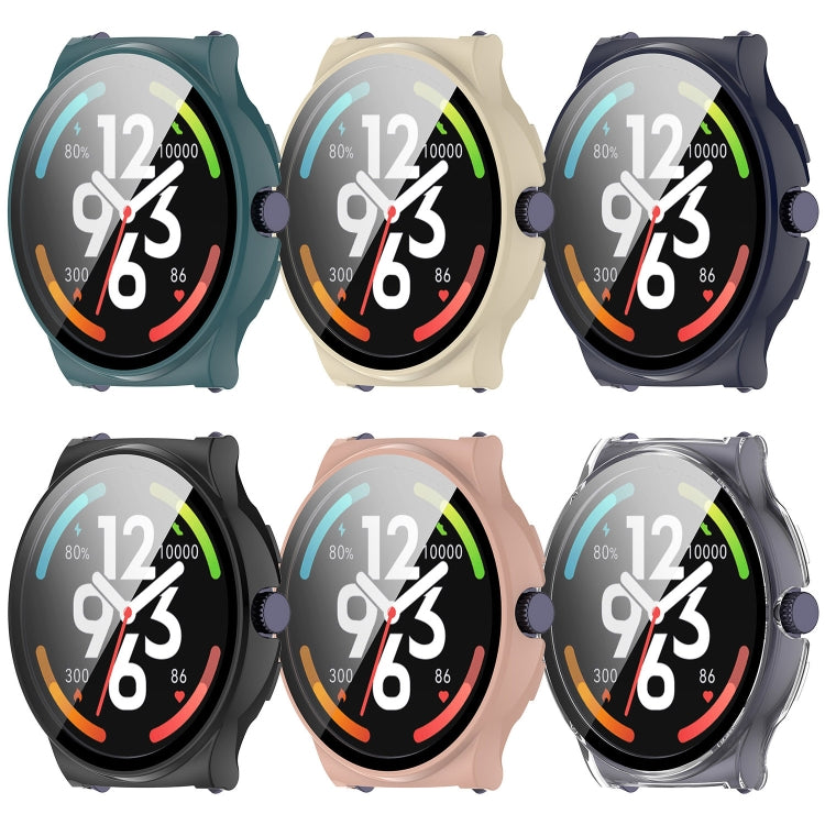For Xiaomi Haylou Solar Lite R001 PC + Tempered Film Integrated Watch Protective Case(Black)