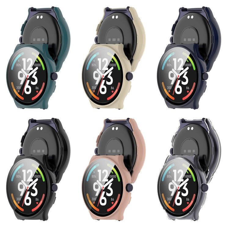 For Xiaomi Haylou Solar Lite R001 PC + Tempered Film Integrated Watch Protective Case(Black)