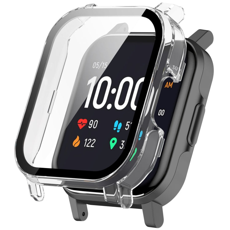 For Xiaomi Haylou Watch 2 LS02 PC + Tempered Film Integrated Watch Protective Case(Transparent White)