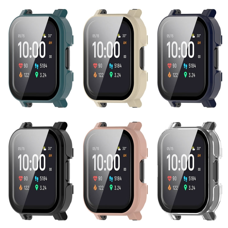 For Xiaomi Haylou Watch 2 LS02 PC + Tempered Film Integrated Watch Protective Case(Ivory White)