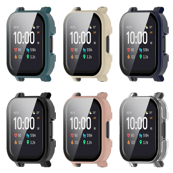 For Xiaomi Haylou Watch 2 LS02 PC + Tempered Film Integrated Watch Protective Case(Ivory White)