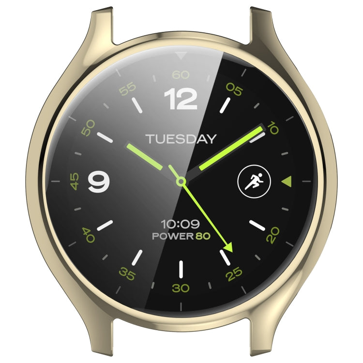 For Xiaomi Watch 2 Full Coverage TPU Electroplated Watch Protective Case(Light Gold)