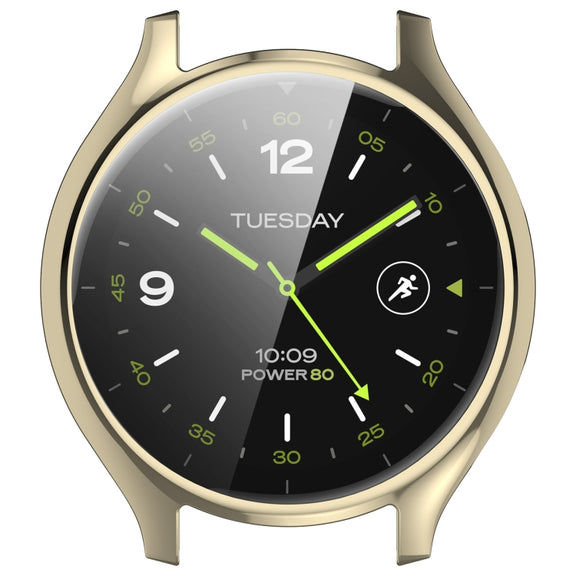 For Xiaomi Watch 2 Full Coverage TPU Electroplated Watch Protective Case(Light Gold)