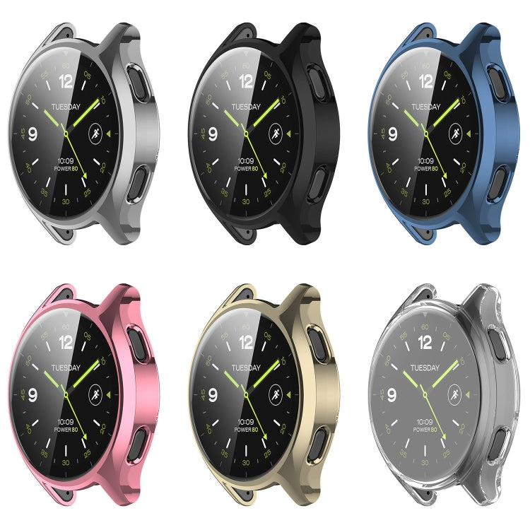 For Xiaomi Watch 2 Full Coverage TPU Electroplated Watch Protective Case(Black)