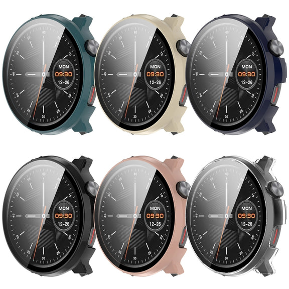 For Xiaomi Mibro Watch Lite 2 PC + Tempered Film Integrated Watch Protective Case(Ivory White)