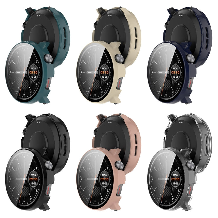 For Xiaomi Mibro Watch Lite 2 PC + Tempered Film Integrated Watch Protective Case(Ink Blue)