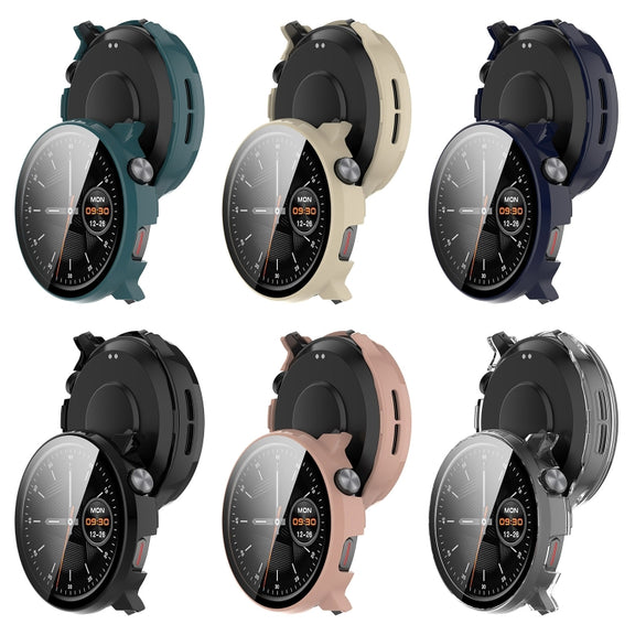 For Xiaomi Mibro Watch Lite 2 PC + Tempered Film Integrated Watch Protective Case(Ink Blue)