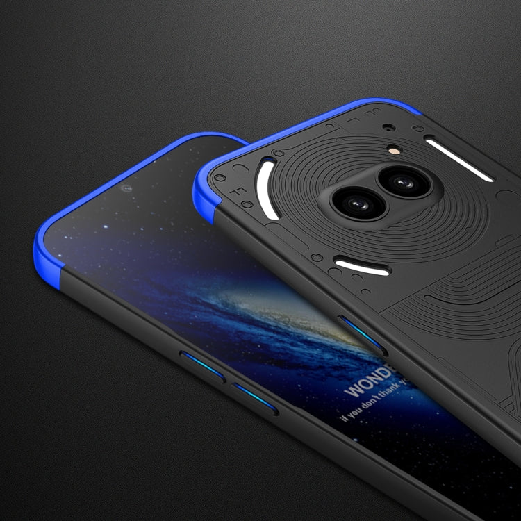 For Nothing Phone 2a GKK Three Stage Splicing Full Coverage PC Phone Case(Black Blue)