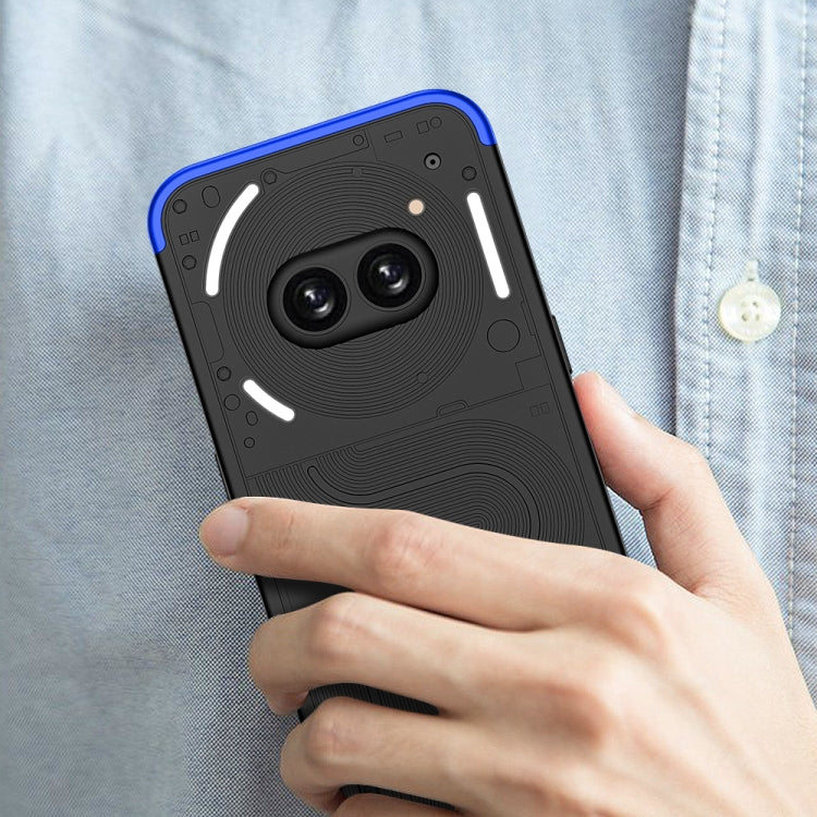 For Nothing Phone 2a GKK Three Stage Splicing Full Coverage PC Phone Case(Black Blue)