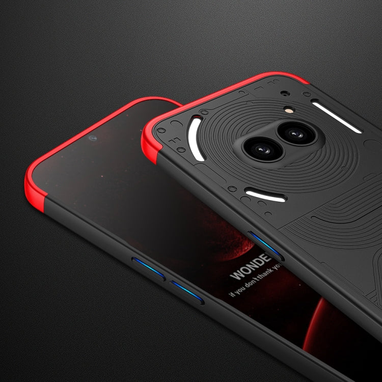For Nothing Phone 2a GKK Three Stage Splicing Full Coverage PC Phone Case(Black Red)