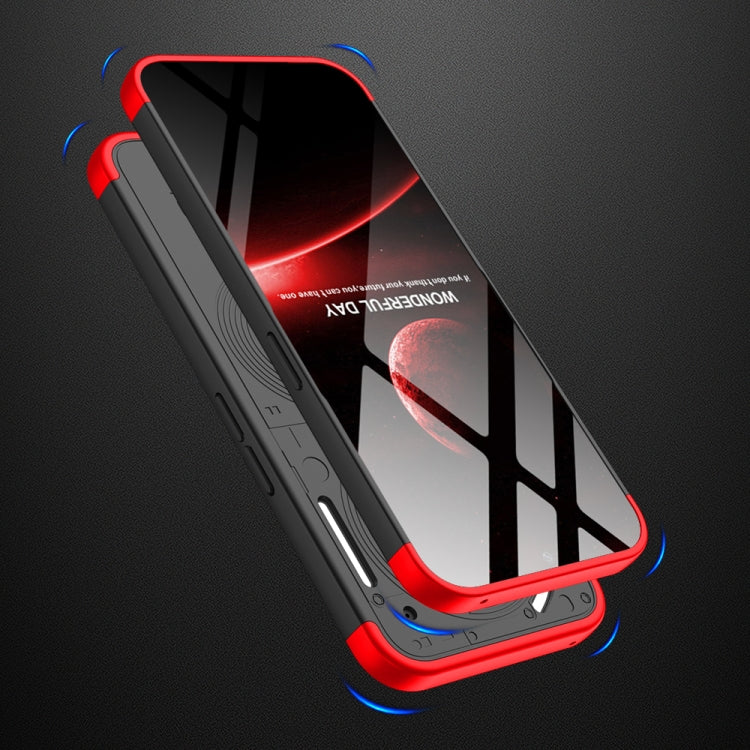 For Nothing Phone 2a GKK Three Stage Splicing Full Coverage PC Phone Case(Black Red)
