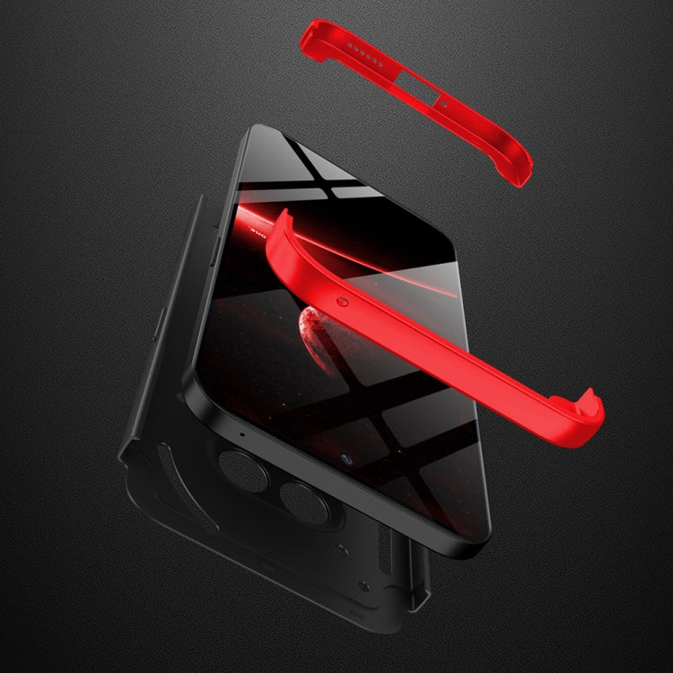 For Nothing Phone 2a GKK Three Stage Splicing Full Coverage PC Phone Case(Black Red)