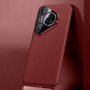 For Huawei Pura 70 Plain Leather Series Shockproof Phone Case(Red)