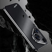 For Huawei Pura 70 Plain Leather Series Shockproof Phone Case(Silver)