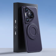 For Huawei Pura 70 Pro / 70 Pro+ Frosted MagSafe Magnetic Ring Holder PC Phone Case(Purple)