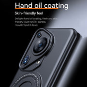 For Huawei Pura 70 Pro / 70 Pro+ Frosted MagSafe Magnetic Ring Holder PC Phone Case(Blue)