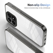 For Honor X8b 2.5mm Anti-slip Clear Acrylic Hybrid TPU Phone Case(Black)