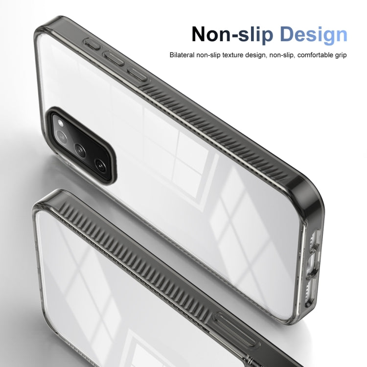 For Samsung Galaxy S20 FE 5G 2.5mm Anti-slip Clear Acrylic Hybrid TPU Phone Case(Black)