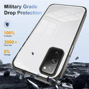 For Samsung Galaxy S20 FE 5G 2.5mm Anti-slip Clear Acrylic Hybrid TPU Phone Case(Black)