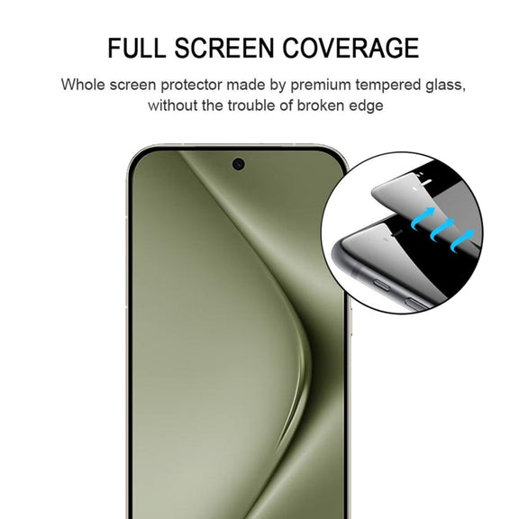 For Huawei Pura 70 Pro / 70 Pro+ Edge Glue 9H HD 3D Curved Edge Tempered Glass Film(Black)