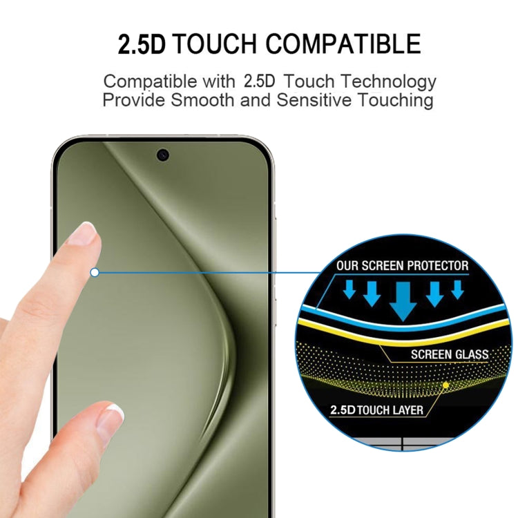 For Huawei Pura 70 Pro / 70 Pro+ Edge Glue 9H HD 3D Curved Edge Tempered Glass Film(Black)