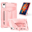 For Lenovo Tab M11/ Xiaoxin Pad 11 2024 T Holder Robot Silicone Hybrid PC Tablet Case(Rose Gold) - Lenovo by PMC TechLife | Online Shopping South Africa | PMC TechLife | Buy Now Pay Later Mobicred