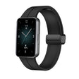 For Honor Band 9 Magnetic Folding Black Buckle Silicone Watch Band(Black) - Watch Bands by PMC TechLife | Online Shopping South Africa | PMC TechLife