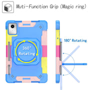 For Lenovo Tab M11/ Xiaoxin Pad 11 2024 Handle Robot Silicone Hybrid PC Tablet Case(Camouflage Blue)