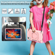 For Lenovo Tab M11/ Xiaoxin Pad 11 2024 Handle Robot Silicone Hybrid PC Tablet Case(Rose Gold)