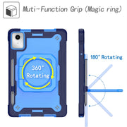 For Lenovo Tab M11/ Xiaoxin Pad 11 2024 Handle Robot Silicone Hybrid PC Tablet Case(Navy Blue Blue)