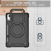 For Lenovo Tab M11/ Xiaoxin Pad 11 2024 Handle Robot Silicone Hybrid PC Tablet Case(Black)