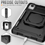 For Lenovo Tab M11/ Xiaoxin Pad 11 2024 Handle Robot Silicone Hybrid PC Tablet Case(Black)
