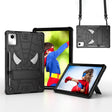 For Lenovo Tab M11/ Xiaoxin Pad 11 2024 Fold-Holder Spider Silicone Hybrid PC Tablet Case(Black) - Lenovo by PMC Jewellery | Online Shopping South Africa | PMC Jewellery | Buy Now Pay Later Mobicred