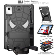 For Lenovo Tab M11/ Xiaoxin Pad 11 2024 Fold-Holder Spider Silicone Hybrid PC Tablet Case(Black)