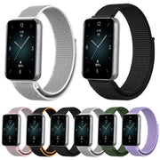For Honor Band 9 Woven Nylon Loop Watch Band(Pinkish)