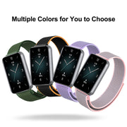 For Honor Band 9 Woven Nylon Loop Watch Band(Army Green)