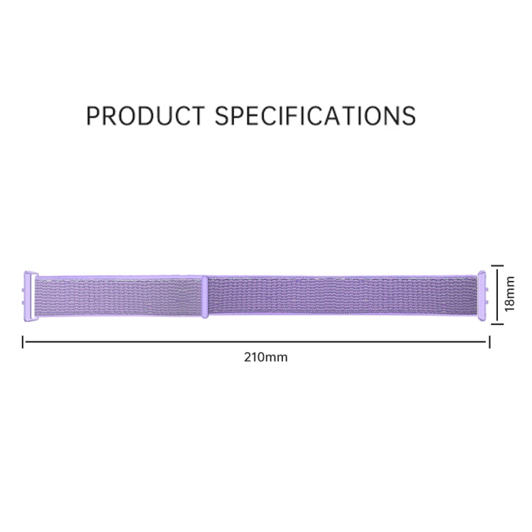 For Honor Band 9 Woven Nylon Loop Watch Band(Pinkish)