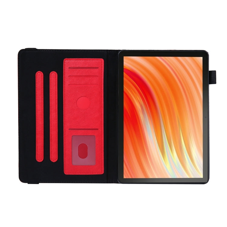 For Amazon Kindle Fire HD10 2021/2023 Extraordinary Series Smart Leather Tablet Case(Red)